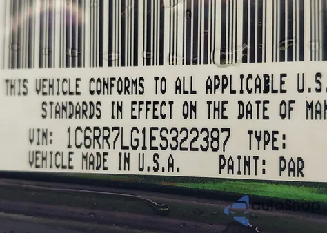 2014 Ram 1500 Big Horn from USA, damaged, VIN 1C6RR7LG1ES322387